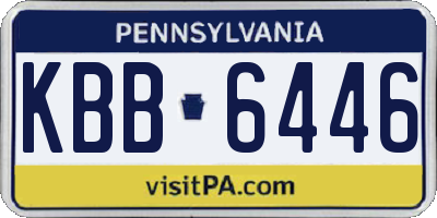 PA license plate KBB6446