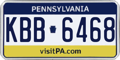 PA license plate KBB6468