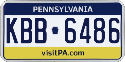 PA license plate KBB6486