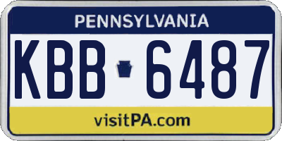 PA license plate KBB6487