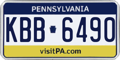 PA license plate KBB6490