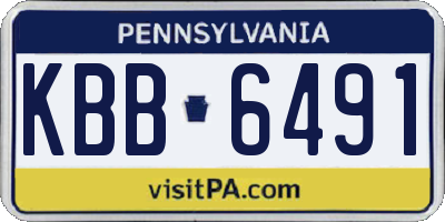 PA license plate KBB6491