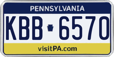 PA license plate KBB6570