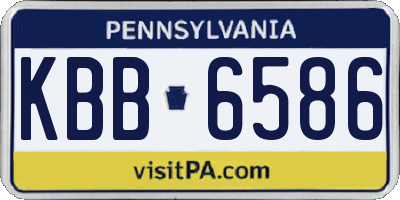 PA license plate KBB6586