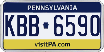 PA license plate KBB6590
