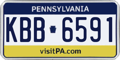 PA license plate KBB6591