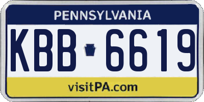 PA license plate KBB6619