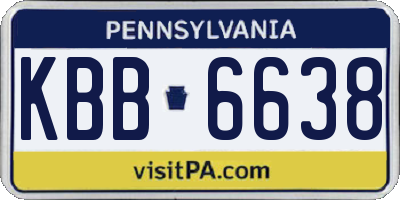 PA license plate KBB6638