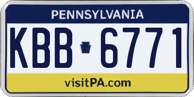 PA license plate KBB6771