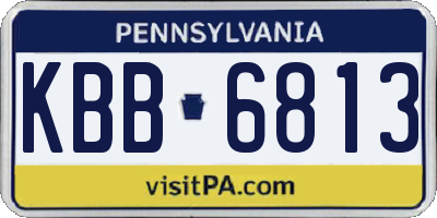 PA license plate KBB6813
