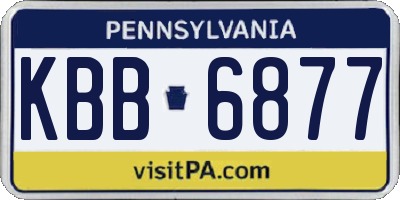 PA license plate KBB6877
