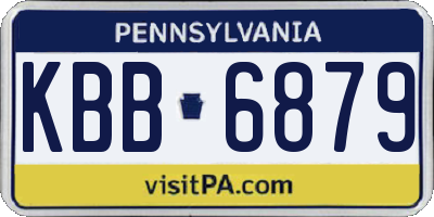 PA license plate KBB6879