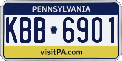 PA license plate KBB6901