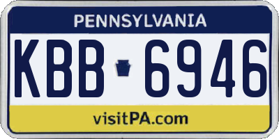 PA license plate KBB6946
