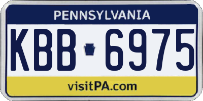 PA license plate KBB6975