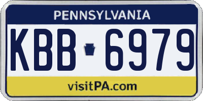 PA license plate KBB6979