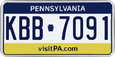 PA license plate KBB7091
