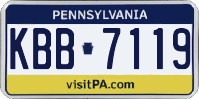 PA license plate KBB7119