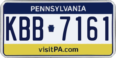 PA license plate KBB7161
