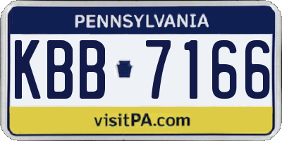 PA license plate KBB7166