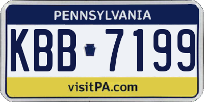 PA license plate KBB7199