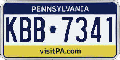 PA license plate KBB7341