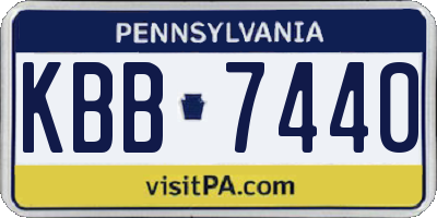 PA license plate KBB7440