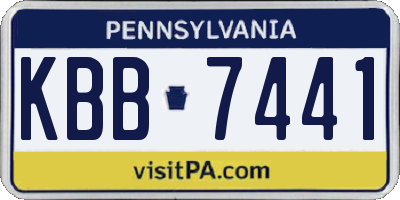 PA license plate KBB7441