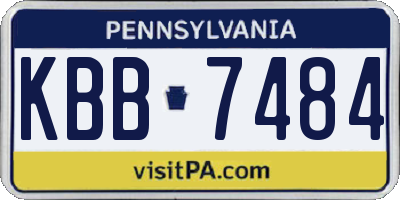 PA license plate KBB7484