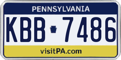 PA license plate KBB7486