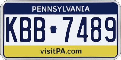 PA license plate KBB7489