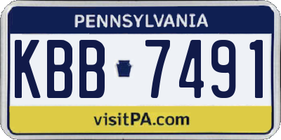 PA license plate KBB7491
