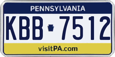 PA license plate KBB7512