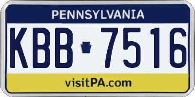 PA license plate KBB7516