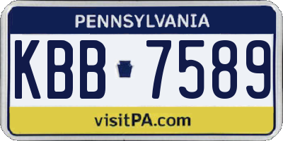 PA license plate KBB7589