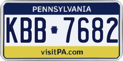 PA license plate KBB7682