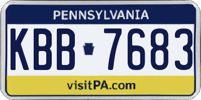 PA license plate KBB7683