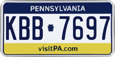 PA license plate KBB7697
