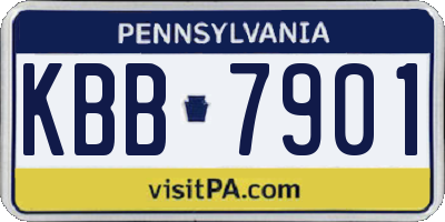 PA license plate KBB7901