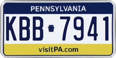PA license plate KBB7941