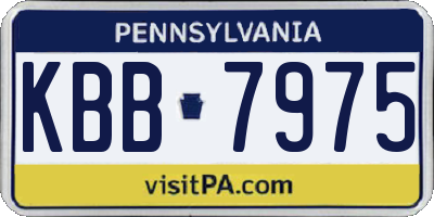 PA license plate KBB7975