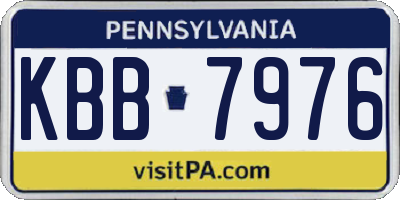 PA license plate KBB7976