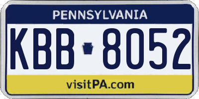 PA license plate KBB8052