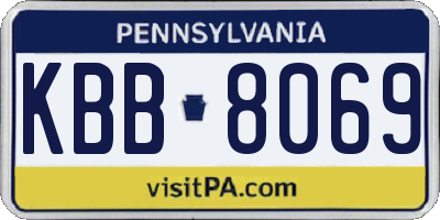 PA license plate KBB8069