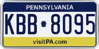 PA license plate KBB8095