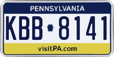 PA license plate KBB8141