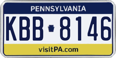 PA license plate KBB8146