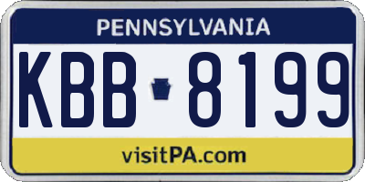 PA license plate KBB8199