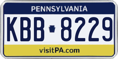 PA license plate KBB8229
