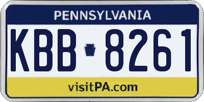 PA license plate KBB8261